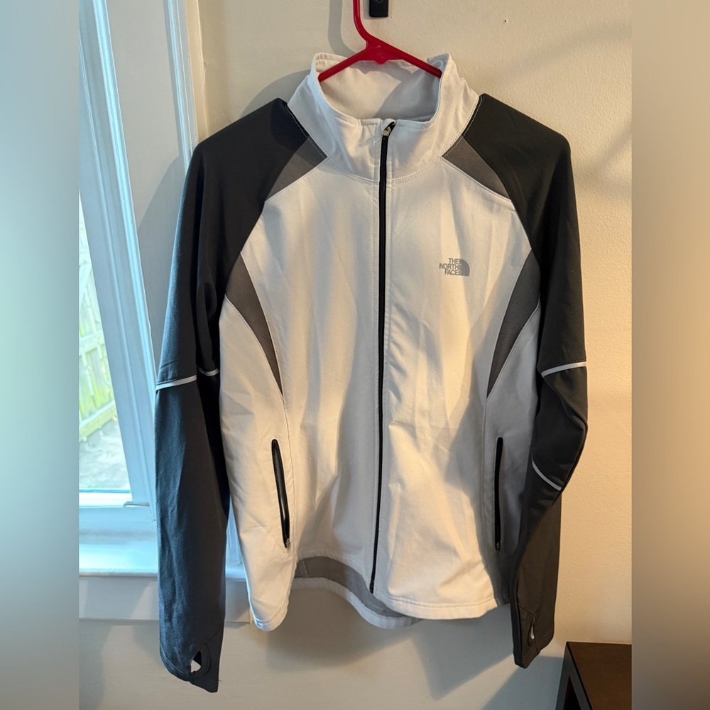 The North Face Flight Series Zip Up Jacket Women's Large Grey White Reflective